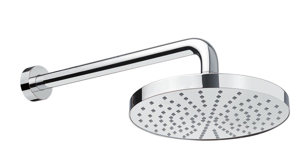 thermostatic shower mixer with shower arm and round shower head Mitigeur thermostatique douche à