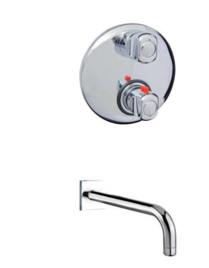 thermostatique douche à encastrer avec prise d eau et garniture, douche hydromassage art.
