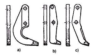 Fig. 3.19 - Organele active ale scarificatoarelor.