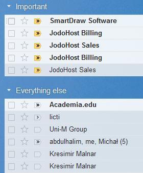 شكل 2 تصنيف البريد االلكتروني في GMAIL حسب البريد الهام التجارية, أو الكفالة دعاوى تحليل التأمين,والمقابالت التشخيصية :في المجاالت بعض 3 المريض ( تجمع غالبية المعلومات نصية في صيغة مفتوحة على