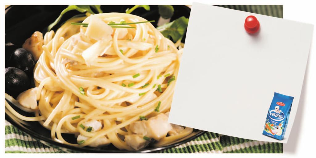 10. pageti s ribom za 4 osobe 250 g πpageta, 1/2 æliëice soli, 500 g fileta osliêa, 3 ælice maslinova ulja, 3 ælice ulja, 2 Ëeπnja Ëeπnjaka, 50 100 ml bijelog vina, naribana limunova korica (1/2
