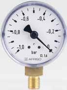 RF 50 PPS D 101 fără umplere cu glicerină RF 50 PPS D 601 cu umplere cu glicerină Date tehnice Diametru carcasă 50 mm Racord G1/8B radial, fără garnitură de etanşare Carcasă Plastic Diametru carcasă
