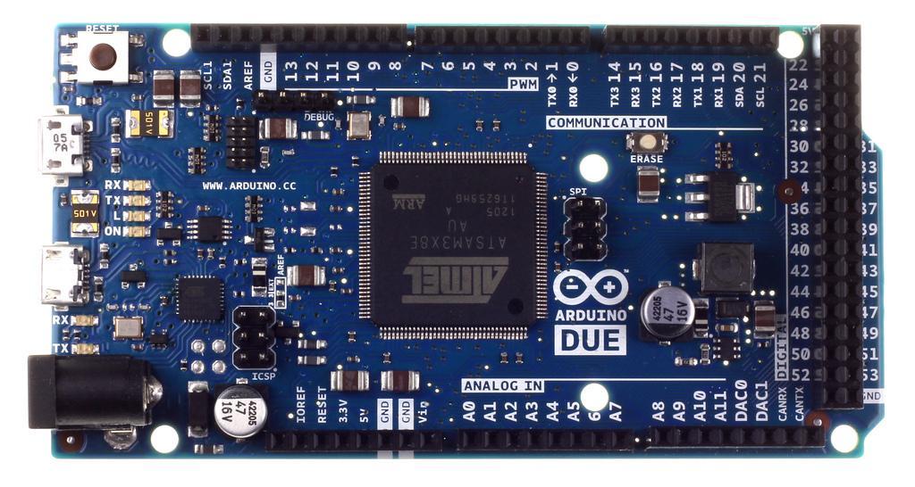 Krmiljenje mikrokrmilniškega modula Arduino in njegova uporaba pri komunikaciji z ostalimi napravami Stran 21 3.5.5 Arduino Due Arduino Due (Slika 3.