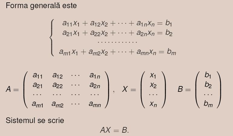 Forma generala a sistemelor