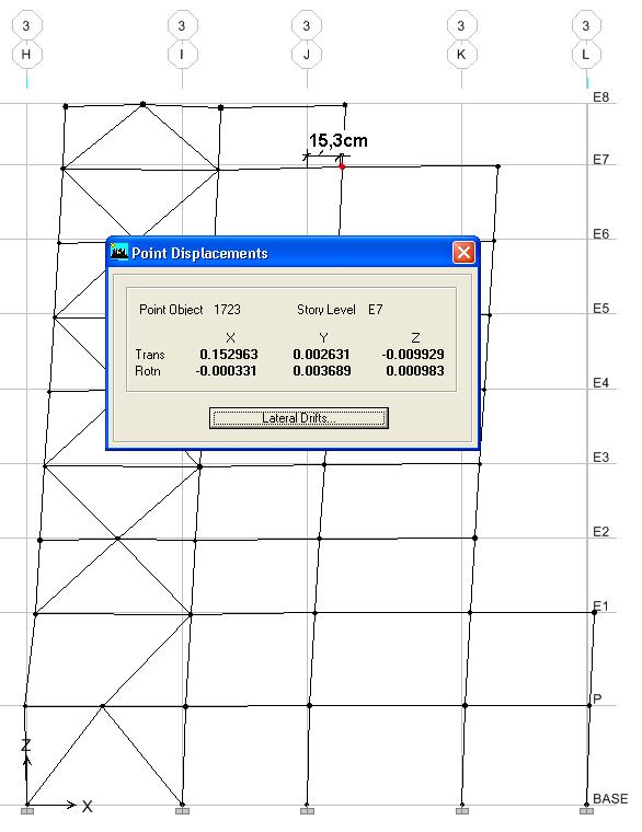 s e in care: d s - deplasarea unui punct din sistemul structural ca efect al acţiunii seismice; q = 1 - factorul de comportare structura avariata; d e - deplasarea aceluiaşi punct din sistemul