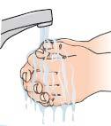 1 - Pred začetkom postopka si temeljito umijte roke z milom in vodo.