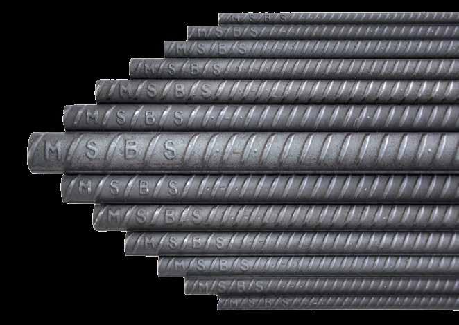MAJAN STEEL BARS - M S B S Reinforcement Bars (Rebars)of higher strength produced directly from pure steel billets. High quality bars from our newly installed Automatic Continuous Rolling Mill.