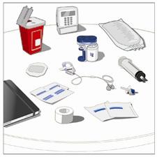 2. Adunaţi toate materialele: Strângeţi toate materialele necesare pentru perfuzie.