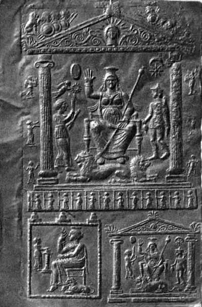 Сл. 11. Бронзен хеленистички калап (L. Roller, In Search of God the Mother, The Cult of Anatolian Cybele, University of California Press 1999, fig. 58) 38 U.