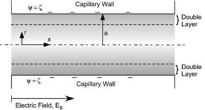 Slika 2: Cilindrična geometrija mikrokanala s krožnim presekom. 3.