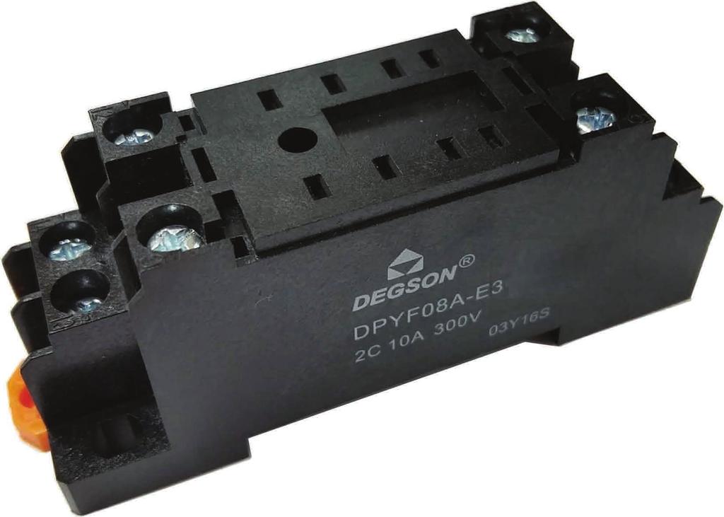 Relays Relay Sockets Series: DPKF-E Series: DPYF-E Protective Structure Relay Socket Protective Structure Relay Socket 7 Contact: DPDT(2 FORM C) Manufacturer: DEGSON Contact: DPDT(2 FORM C)