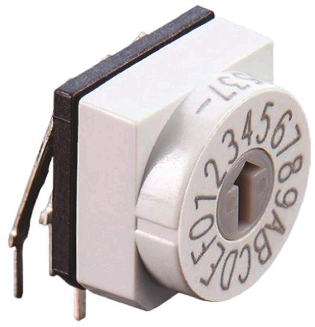 Switches, Keypads Code Switches Arrow-shape slot Circuit Current Rating Voltage Rating 7 PT65101 PT65103 0374-0001-4