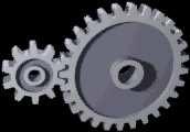 Se transforma un movimiento circular en un movimiento ondulatorio. B Transfórmase un movemento lineal alternativo noutro movemento lineal.
