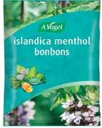 Bomboni Islandica menthol Bomboni Islandica menthol so polnjeni z izvleëkom islandskega liπaja. Ne vsebujejo sladil, sladkornih nadomestkov, umetnih arom, barvil in genetsko spremenjenih organizmov.