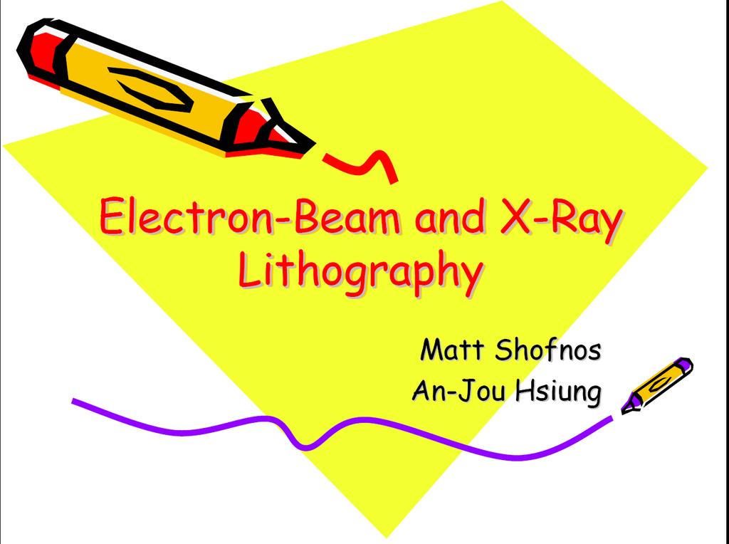 pdf http://www.eng.tau.ac.il/~yosish/courses.html http://www.jcnabity.com/ http://www.ece.gatech.edu/research/labs/vc/theory/photolith.html http://www.ece.gatech.edu/research/labs/vc/ http://www.
