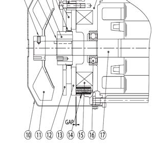 Description FB-5B, 8B 1 Stationary Core 2 Spacer 3 Brake lining 4 Bolt 5 Bushing 6 Retaining Ring 7