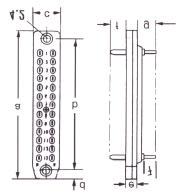 DIN 41618 PCB SOLDER 2 rows Plug for PCB PINS TOLERANCE 0,2 PART NUMBER 10 47 38 15 4,5 6,5 8,5 7,2 D.470.101.