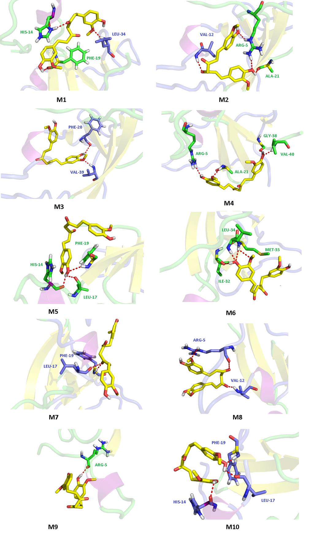 Figure S2: The initial M0-10 models.