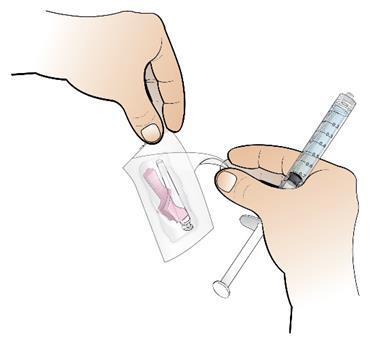 Korak 6. Priprema igle za injekciju Potrebne su: Napunjena štrcaljka s izmjerenom dozom lijeka Nplate i iglom sa zaštnim mehanizmom.