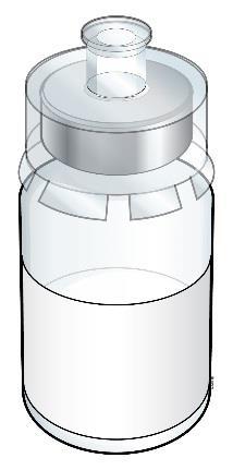 Priprema štrcaljke sa sterilnom vodom Potrebne su: Napunjena štrcaljka sa sterilnom vodom i klip za štrcaljku.