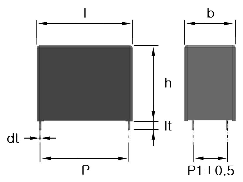 Ordering Information < 2-pin type > < 4-pin type > 2 3 4 5 6 7 8 9 0 2 3 4 P 2 4 6 Q 7 0 3 0 6 J A S 4 ~4 5 6~7 Code Series name Code Pitch Code Voltage P246 PCPW 246 L 27.5±0.4 45 450V Q 37.5±0.7 70 700V T 52.
