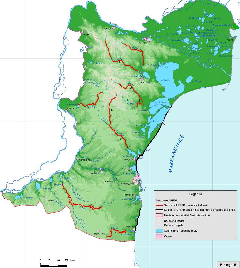 3.9 HIDROLOGIE Bazinul hidrografic în care se găsesc amplasate societățile analizate este Dobrogea - Litoral, prezentat în figura nr. 6.