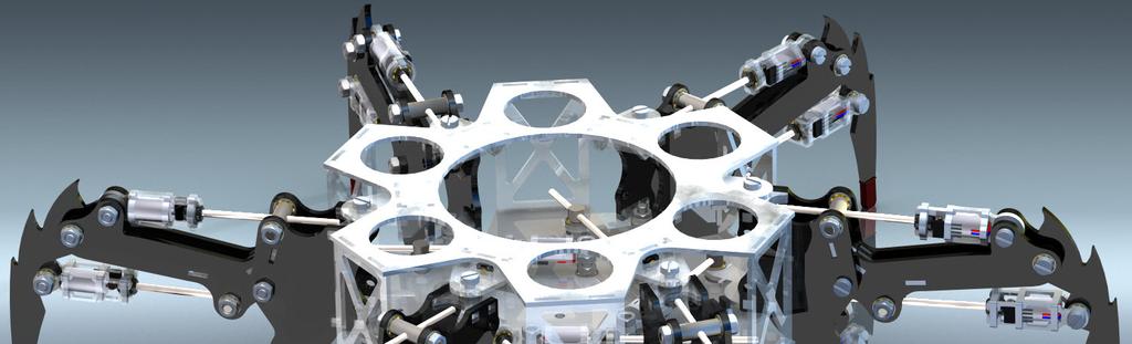 5.15 pav. SolidWorks 2009 generuotas pilnai surinktos mechanin s konstrukcijos atvaizdas 5.2.3. Mechaninių konstrukcijų gamyba ir surinkimas Roboto maketo pavaros (5.11 pav. detal s Nr.