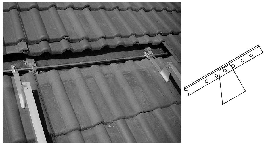 În zona astfel identificată îndepărtaţi ţiglele, montaţi şi fixaţi pe
