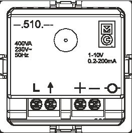 Variatoare rotative electronice MGU3.510.XX 400 VA, 1-10 V eglarea diferitelor sarcini (a se vedea tabelul de sarcini) 3 Tensiune nominală: c.a. 10, 50 z.