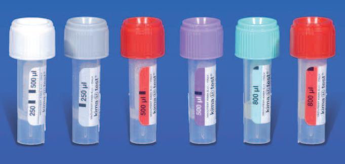 Odber kapilárnej krvi Odberový materiál: hnedožltá fialová sivá Gél and clot activator 800μl K3/K2EDTA anticoagulant 500μl KF+Na2EDTA 250 μl Odber vzorky: 1.
