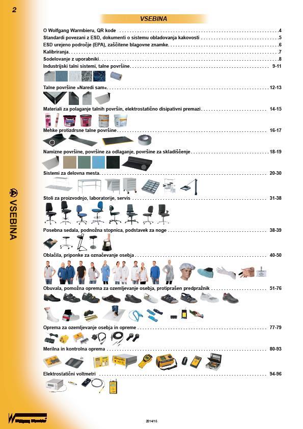 KATALOG MATERIALOV, OPREME, SISTEMOV ZA OBVLADOVANJE