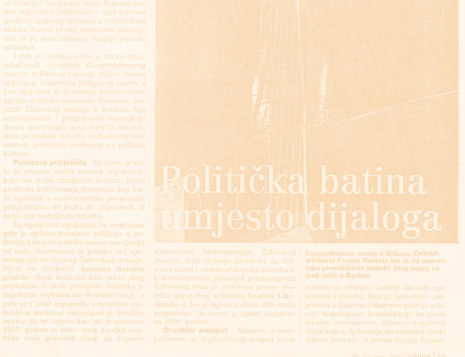 GLASPAPIR goruêi problemi muzeja i muzejske struke nisu samo lokalna karlovaëka pojava veê.
