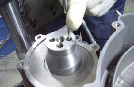 Do not hesitate when performing the hammer blows for the holes.