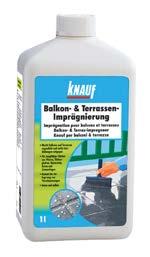 Knauf Balkon & Terrassen- Imprägnierung Balkonų ir terasų impregnavimo priemonė Vidaus ir išorės darbams. Labai aktyvi speciali impregnavimo priemonė. Apsauginė priemonė.