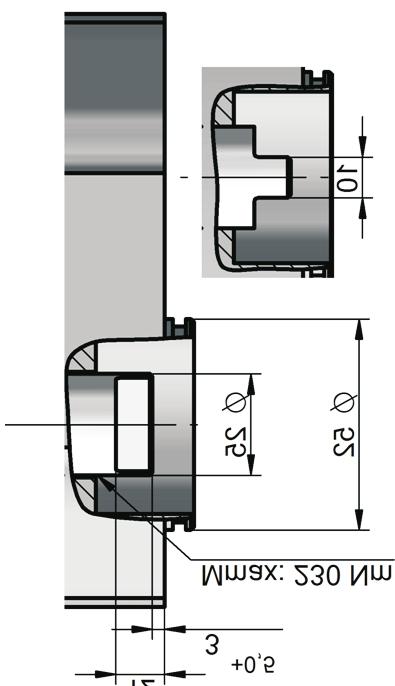 86) INVOLUTE SPLINE SE 7/8 6/32 DP3T Max. 34 Nm (25.8 lbf.