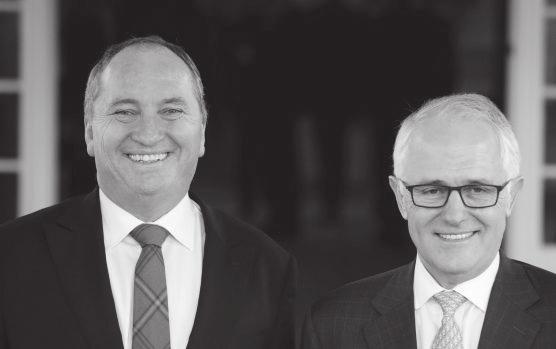 Sydney, the head of SBS and of course, Wallaby captain. Photo: Quentin Jones/Fairfax media Deputy Prime Minister Barnaby Joyce with Prime Minister Malcolm Turnbull.