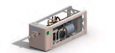 EWLD-J-SS Ftohës pa kondensator, efikasitet standard, zhurmë standarde (Condenseress chier, standard efficiency, standard sound) MicroTech III EWLD-J-SS Dizajn kompakt që ejon instaimin e ehtë në
