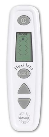 VI. DESCRIEREA DISPOZITIVULUI Flexi TENS Buton Pornit/Oprit Afisaj LCD Buton MODE (pentru