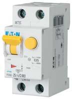 Combined RCD/MCB Devices PKN +N-pole High-quality residual current device / miniature circuit breaker combination, line voltage-independent Contact position indicator red - green Guide for secure