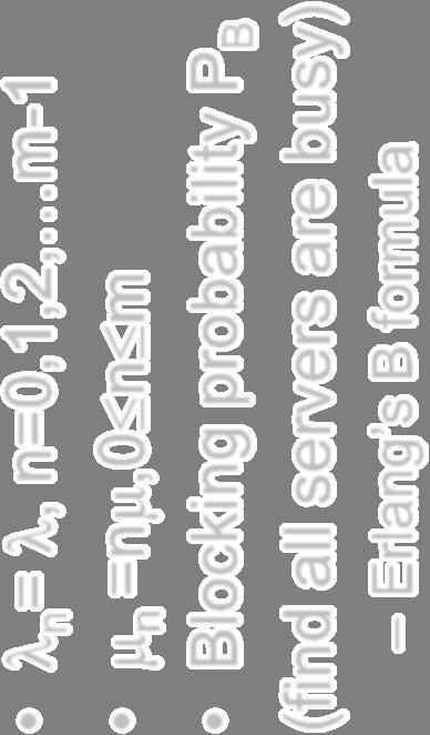 M/M//: blockig probability,,,, - μ μ, Blockig probability P B (fid all