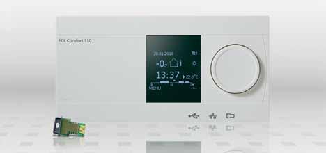 Inteligentna vremensko vodena regulacija zagotavlja upravljanje sistema in visoko zmogljivost Elektronski regulatorji ECL Comfort Podjetje Danfoss že vrsto let izdeluje elektronske regulatorje za