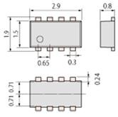 mm Land pattern example unit : mm Land