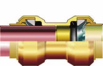 Príklad konštrukčného usporiadania zásuvného spoja Zásuvné tvarovky sú ponúkané pre spájanie medených rúr s vonkajším priemerom od 12 mm po 54 mm.