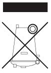 Logo-ul reprezentând o pubelă cu roţi barată cu două linii în formă de X indică faptul că produsul face obiectul unei colectări separate, la un centru de colectare şi reciclare a produselor