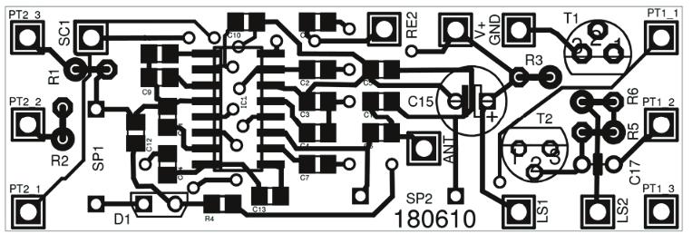 Fiecare are trei spire la un diametru interior de 5 mm și o lungime de cca. 7 mm. Utilizați condensatorul electrolitic 100 µf drept dorn de înfășurare.