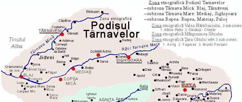 Traseul râurilor Târnava Mare şi Târnava Mică. În cadrul Sistemului de Gospodărire al Apelor Mureş, monitorizarea calităţii apelor de suprafaţă se realizează pe secţiuni.