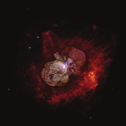 Nekater izmed njih so zbrane v zvezdni kopici imenovani Trapez. Orionova meglica je tako prava porodnišnica zvezd. Slika 5: Meglica Carina je rosjtni kraj mnogih zvezd.