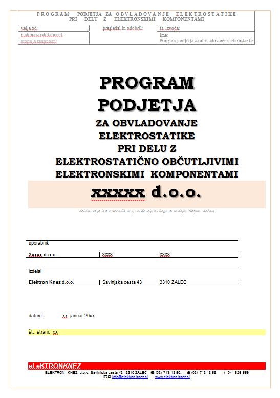 PRI DELU Z ELEKTROSTATIČNO