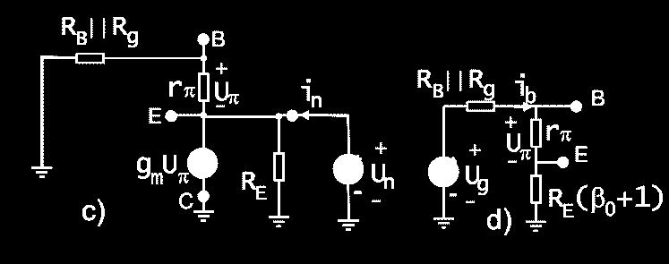 P r í k l a d 3-6 Pre napájacie napätie U cc =15V na obrázku 3-18b navrhnite odpory R 1, R 2,R E a kapacity