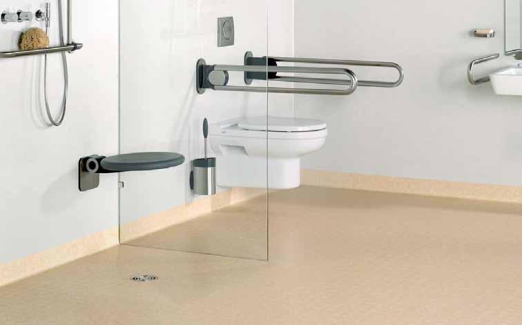 Kupatilo bez prepreka Tuš element u nivou poda za PVC